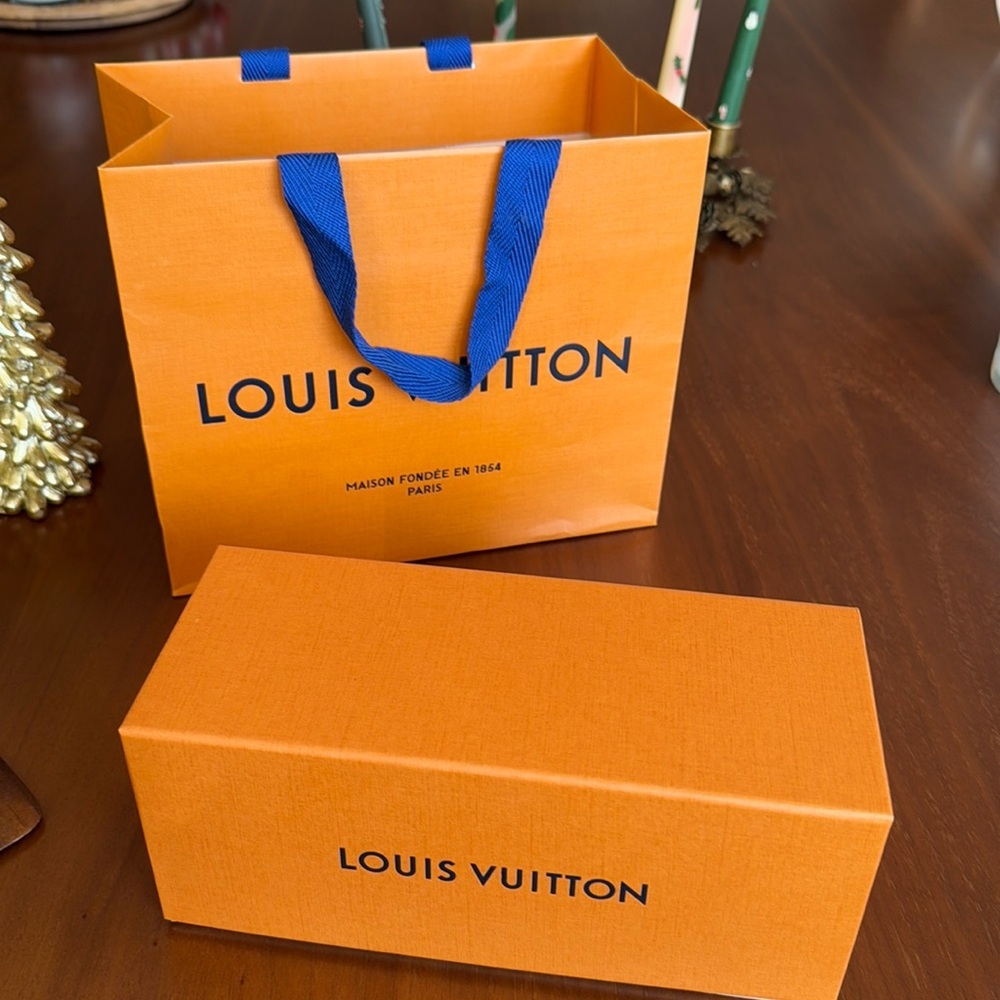 Louis Vuitton empty box and shopping bag